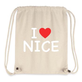 I Love Nice - J'aime Nice - Stanley/Stella Recycled Gym Bag - natural - Front