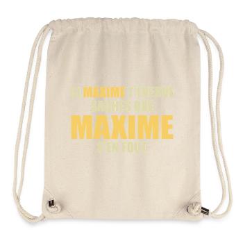 si maxime t'énerve saches que maxime s'en fout - Sac à cordon recyclé Stanley/Stella - blanc naturel - Devant