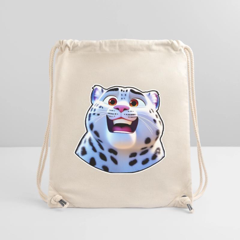 Niedlicher Schneeleopard im Comic Style Stanley/Stella recycelter Gym Bag