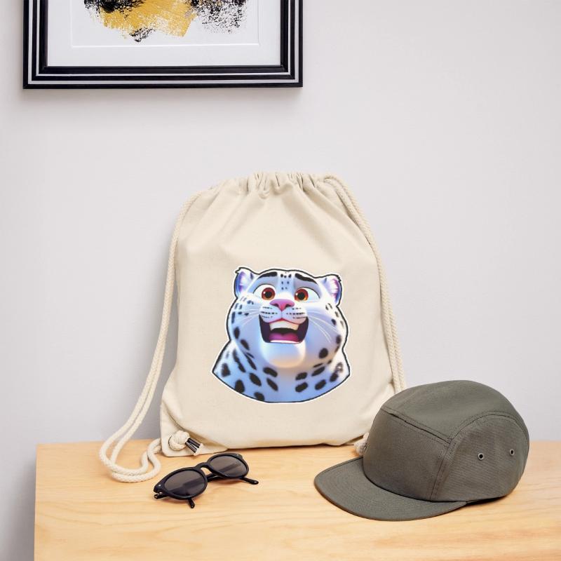 Niedlicher Schneeleopard im Comic Style Stanley/Stella recycelter Gym Bag