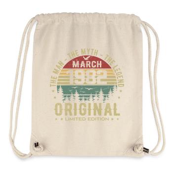 Geschenk zum 43. Jubiläum Original März 1982 - Stanley/Stella recycelter Gym Bag - Naturweiß - Vorne