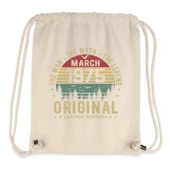 Geschenk zum 50-jährigen Jubiläum Original März 1975 - Stanley/Stella recycelter Gym Bag - Naturweiß - Vorne