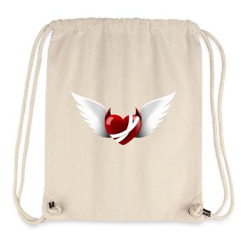 Teufelsherz mit Engelsflügeln - Stanley/Stella recycelter Gym Bag - Naturweiß - Vorne