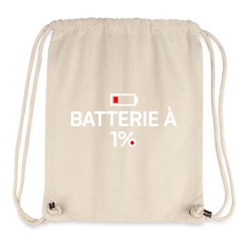 1% Humor moderne Ermüdungsbatterie - Stanley/Stella recycelter Gym Bag - Naturweiß - Vorne