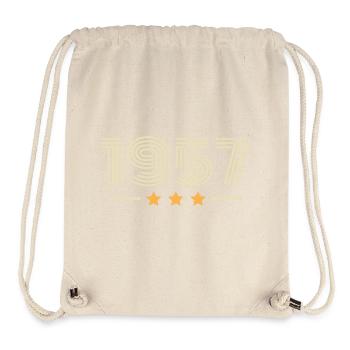 legendär seit 1957 Geburtstagsgeschenk 1957 - Stanley/Stella recycelter Gym Bag - Naturweiß - Vorne