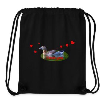 I love you - Stanley/Stella recycelter Gym Bag - Schwarz - Vorne