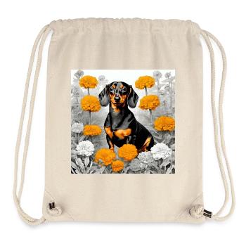 Dackel Dachshund Geschenk Kurzhaardackel Hundemama - Stanley/Stella recycelter Gym Bag - Naturweiß - Vorne