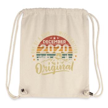Dezember 2020 Retro Vintage Geburtstagsgeschenk - Stanley/Stella recycelter Gym Bag - Naturweiß - Vorne