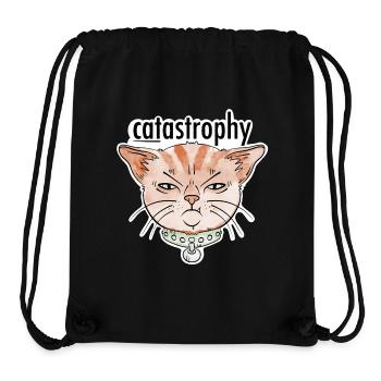 catastrophy / Katze / Katastrophe / Chaos / Tier - Stanley/Stella recycelter Gym Bag - Schwarz - Vorne