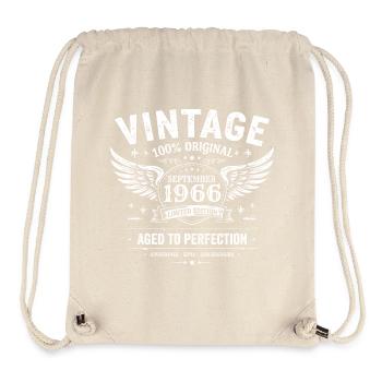 Geboren im September 1966 - Stanley/Stella recycelter Gym Bag - Naturweiß - Vorne