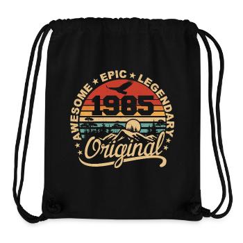Original 1985 Geburtstagsgeschenk 1985 Retro 1985 - Stanley/Stella recycelter Gym Bag - Schwarz - Vorne