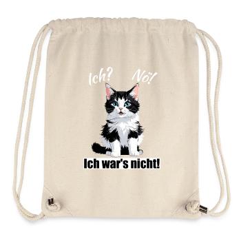 Ich wars nicht Katze - Stanley/Stella recycelter Gym Bag - Naturweiß - Vorne