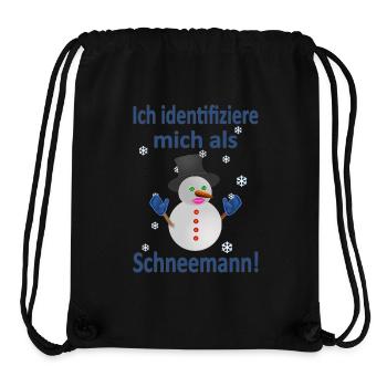 Schneemann Identität - Vers.2 - Stanley/Stella recycelter Gym Bag - Schwarz - Vorne