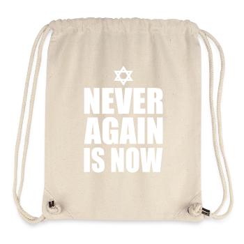 Never again is now - Stanley/Stella recycelter Gym Bag - Naturweiß - Vorne