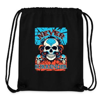 Ne jamais se rendre - Sac à cordon recyclé Stanley/Stella - noir - Devant