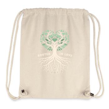 Rooted in Love: Elegantes Baumdesign - Stanley/Stella recycelter Gym Bag - Naturweiß - Vorne