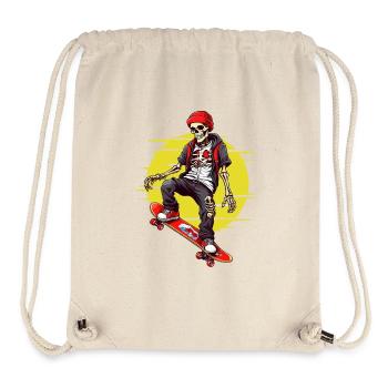 Skateboard Squelette - Sac à cordon recyclé Stanley/Stella - blanc naturel - Devant
