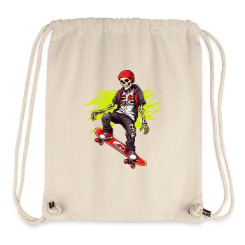 Skateboard Squelette - Sac à cordon recyclé Stanley/Stella - blanc naturel - Devant