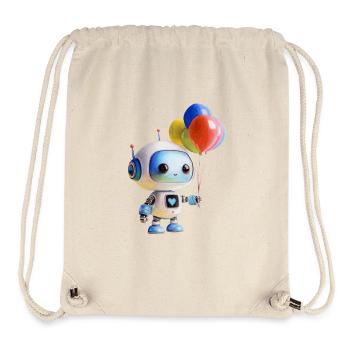 Roboter Luftballon - Stanley/Stella recycelter Gym Bag - Naturweiß - Vorne