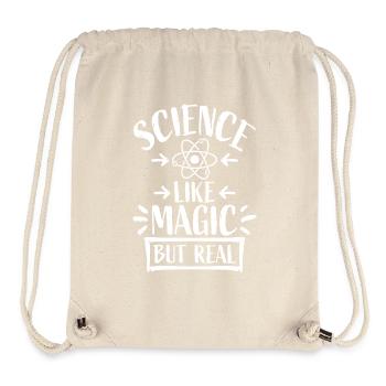 La science comme de la magie, mais un vrai professeur scientifique - Sac à cordon recyclé Stanley/Stella - blanc naturel - Devant