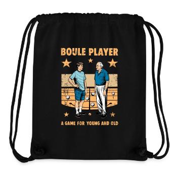 Joueur de boule - Sac à cordon recyclé Stanley/Stella - noir - Devant