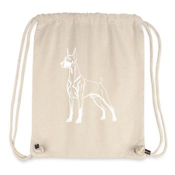 Doberman Lineart - Stanley/Stella Recycled Gym Bag - natural - Front