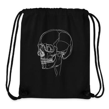 Une ligne Crâne - Sac à cordon recyclé Stanley/Stella - noir - Devant