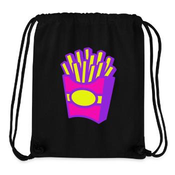 Pommes Pop-Art - Stanley/Stella recycelter Gym Bag - Schwarz - Vorne