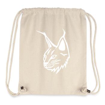 Porträt des weißen Luchses - Stanley/Stella recycelter Gym Bag - Naturweiß - Vorne
