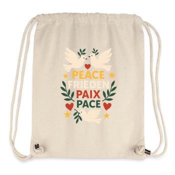 World Peace Doves - Stanley/Stella Recycled Gym Bag - natural - Front