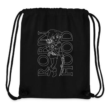 Contour subtil de Robin des Bois avec lettrage - Sac à cordon recyclé Stanley/Stella - noir - Devant
