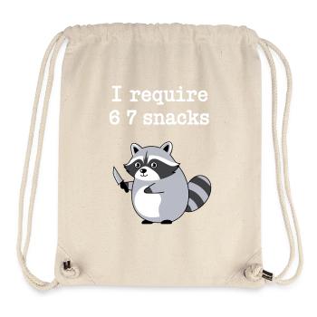 6-7 Internet Meme Cooler 6 7 Raccoon - Stanley/Stella Recycled Gym Bag - natural - Front
