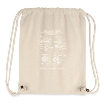 Schéma de plan du broyeur à viande - Sac à cordon recyclé Stanley/Stella - blanc naturel - Devant