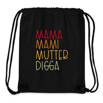 Mama Mami  Mutter Digga - Stanley/Stella recycelter Gym Bag - Schwarz - Vorne
