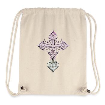 Iridescent Gothic Cross Templar Flair - Stanley/Stella Recycled Gym Bag - natural - Front