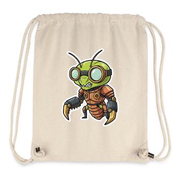 Betende Gottesanbeter-Steampunk-Kupferrüstung - Stanley/Stella recycelter Gym Bag - Naturweiß - Vorne