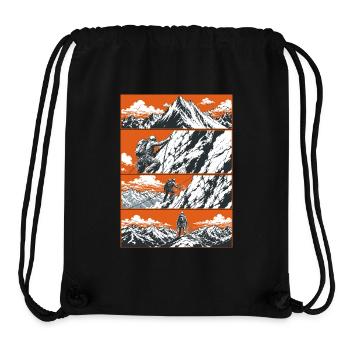 Aventure d’alpinisme et d’escalade - Sac à cordon recyclé Stanley/Stella - noir - Devant