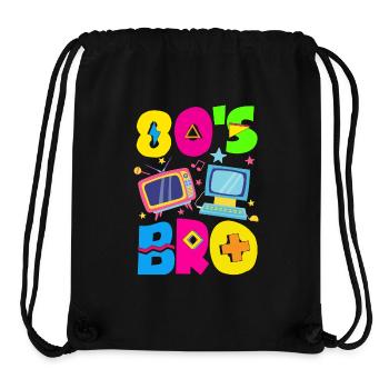 Retour rétro au design vintage des années 80 - Sac à cordon recyclé Stanley/Stella - noir - Devant