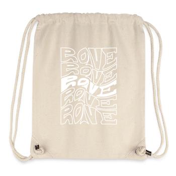 Rave-Typografie-Wellenmuster - Stanley/Stella recycelter Gym Bag - Naturweiß - Vorne