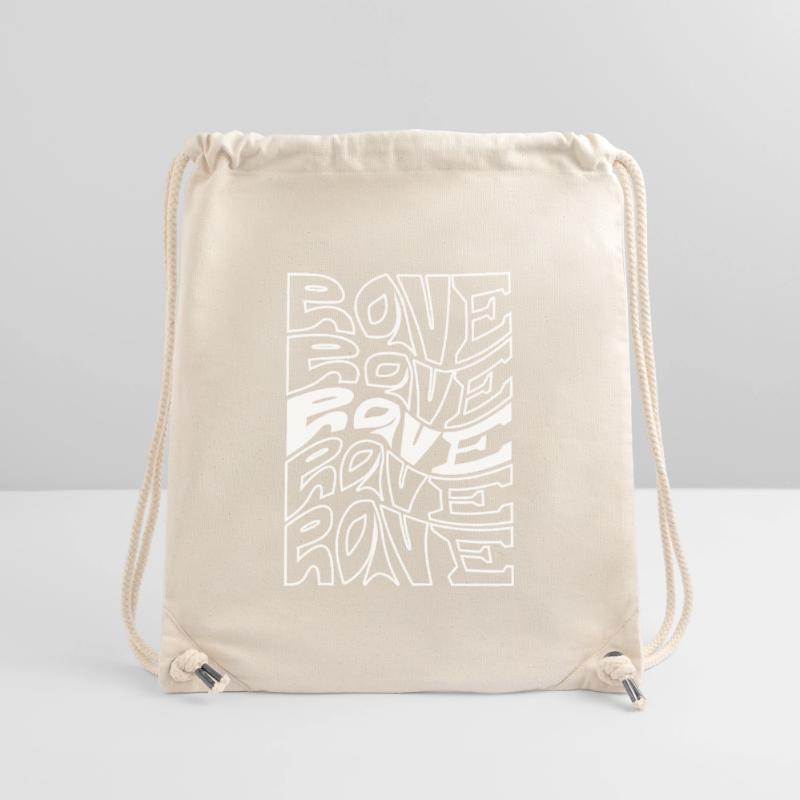 Rave Typography Waves Pattern Stanley/Stella Recycled Gym Bag