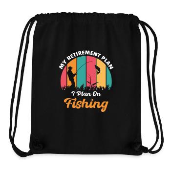 Mon plan de retraite - J’ai l’intention de pêcher - Angeln - Sac à cordon recyclé Stanley/Stella - noir - Devant