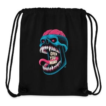 open you mind - Comicfigur Monster Skull Totenkopf - Stanley/Stella recycelter Gym Bag - Schwarz - Vorne
