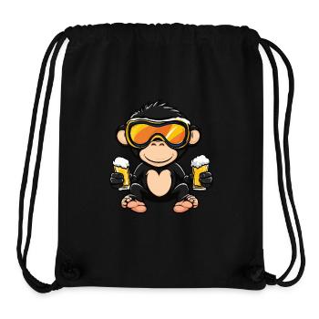 Affe Apres Ski Bier Comic - Stanley/Stella recycelter Gym Bag - Schwarz - Vorne