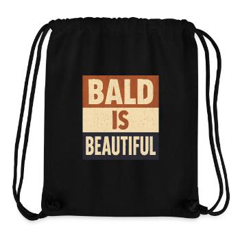 Men's Bald Gift Idea Bald Is Beautiful - Stanley/Stella Recycled Gym Bag - black - Front