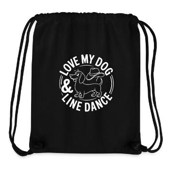 J’adore mon chien et la danse en ligne - Sac à cordon recyclé Stanley/Stella - noir - Devant