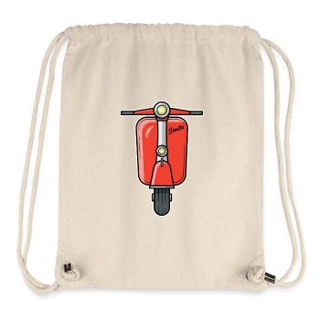 Scooter Scooter Scooter rouge - Sac à cordon recyclé Stanley/Stella - blanc naturel - Devant