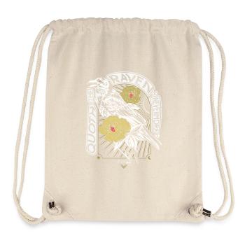 Rabe und Pfingstrosen - Edgar Allan Poe Zitat - Stanley/Stella recycelter Gym Bag - Naturweiß - Vorne