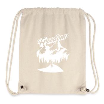Illustration Bike Running Mountain Graphic - Stanley/Stella Recycled Gym Bag - natural - Front