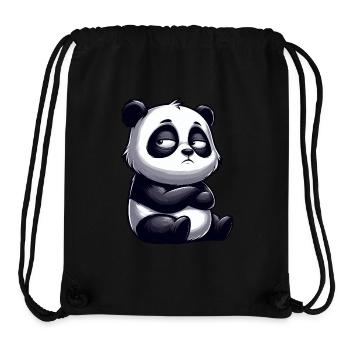 Funny Panda Comic Whimsical Skeptical Bull - Stanley/Stella Recycled Gym Bag - black - Front