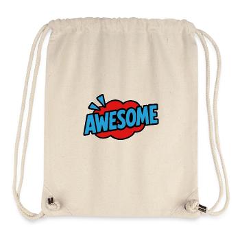 Awesome Retro Lettering Comic - Stanley/Stella Recycled Gym Bag - natural - Front